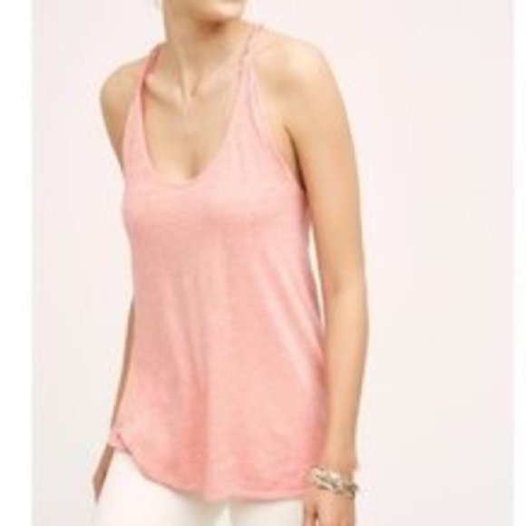 SATURDAY SUNDAY S Peachy Pink Thin Knit Tank Top - Picture 1 of 7